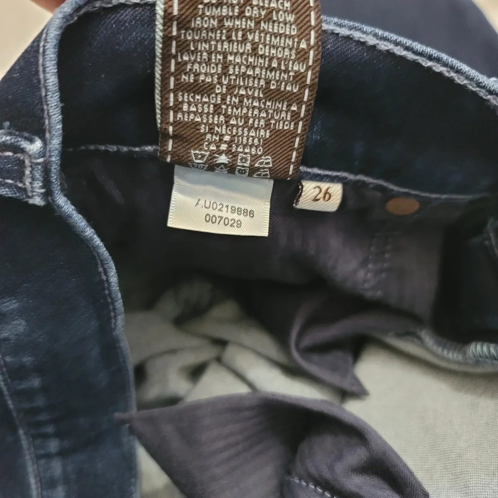 7 Seven For All Mankind The Skinny Bootcut Jeans Size 26 Women's Dark Blue